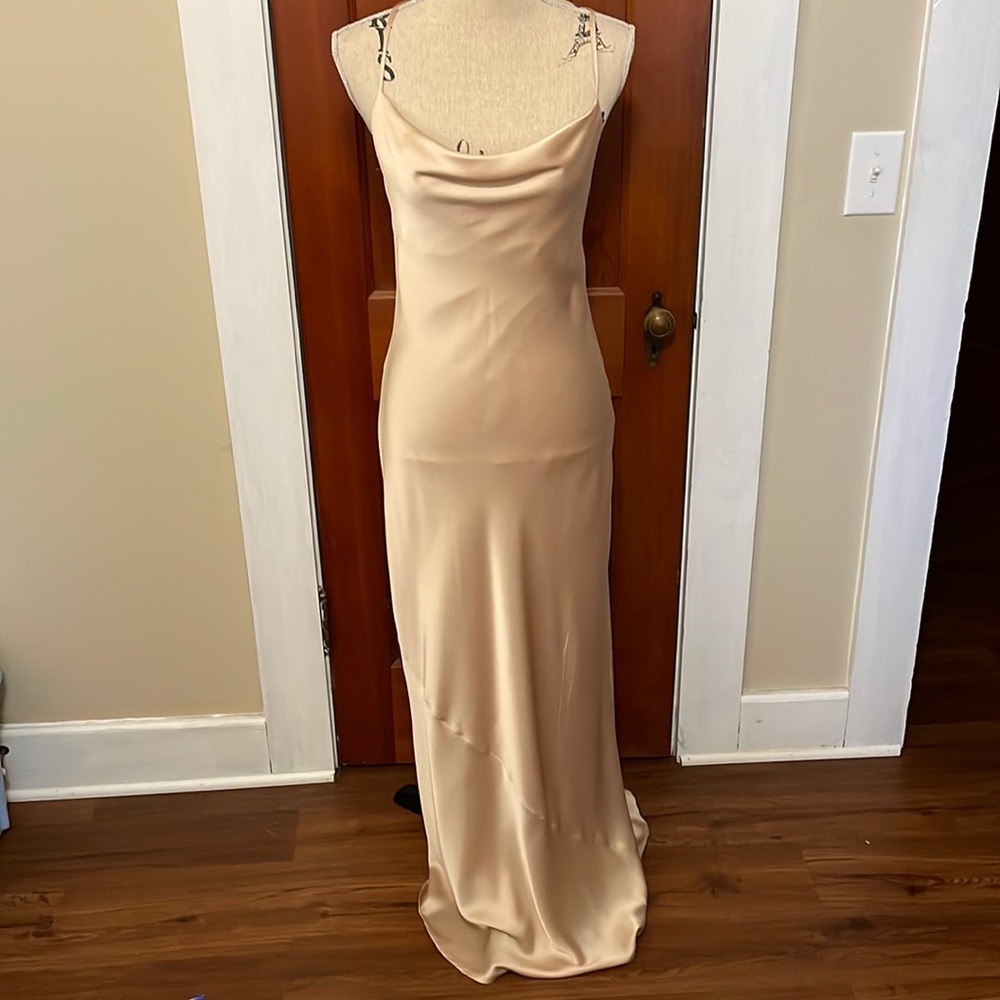 Love your mumu champagne bridesmaid dress